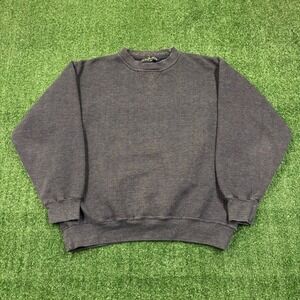 Vintage Luna Pier Crewneck Sweater Waffle Knit Faded Navy L